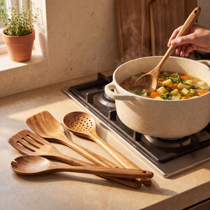 Bare Kitchen -  12PCS Natural Kitchen Utensils