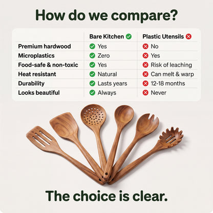 Bare Kitchen -  12PCS Natural Kitchen Utensils